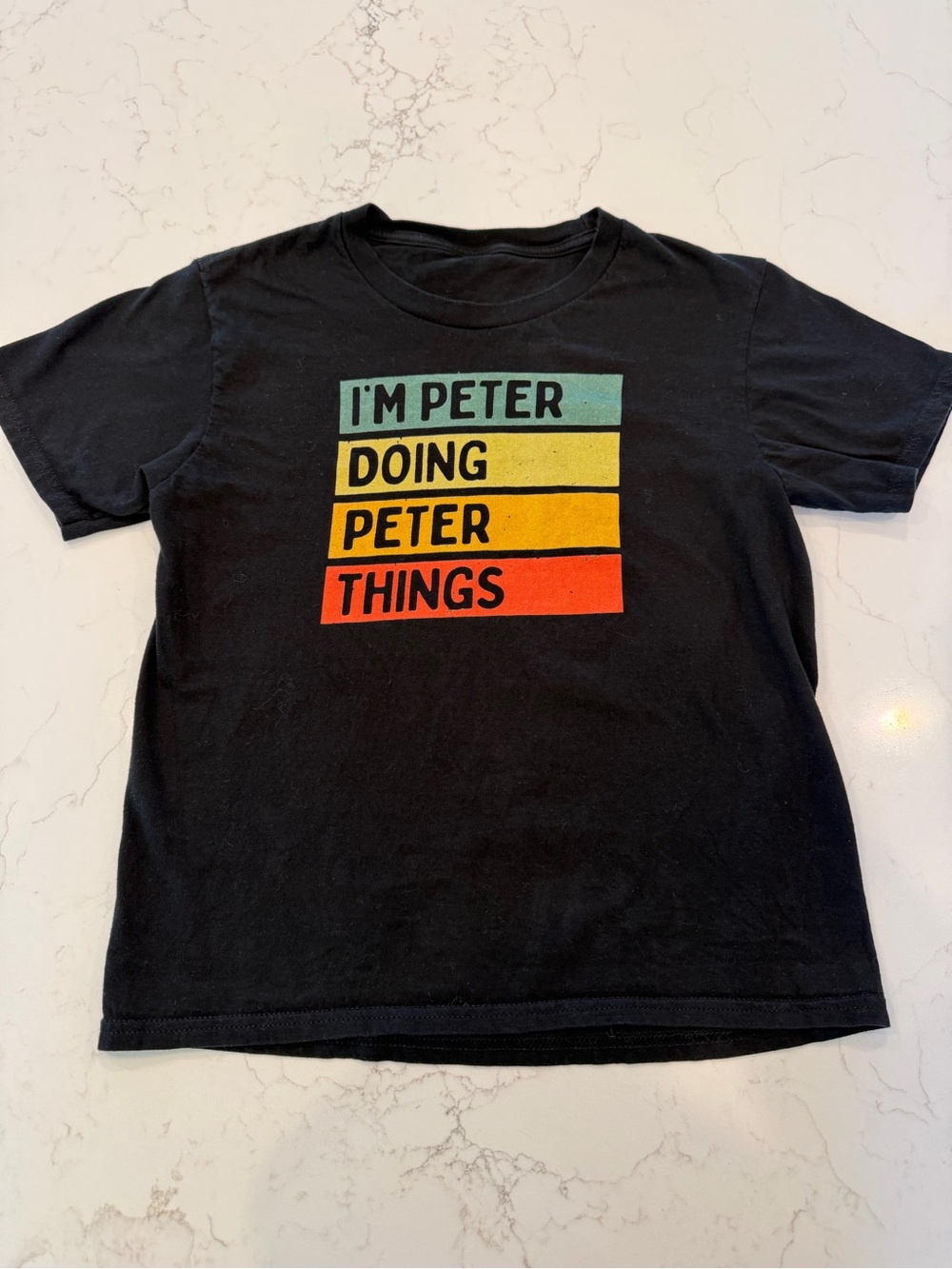Black Kids Graphic Tee "I'm Peter Doing Peter Things"